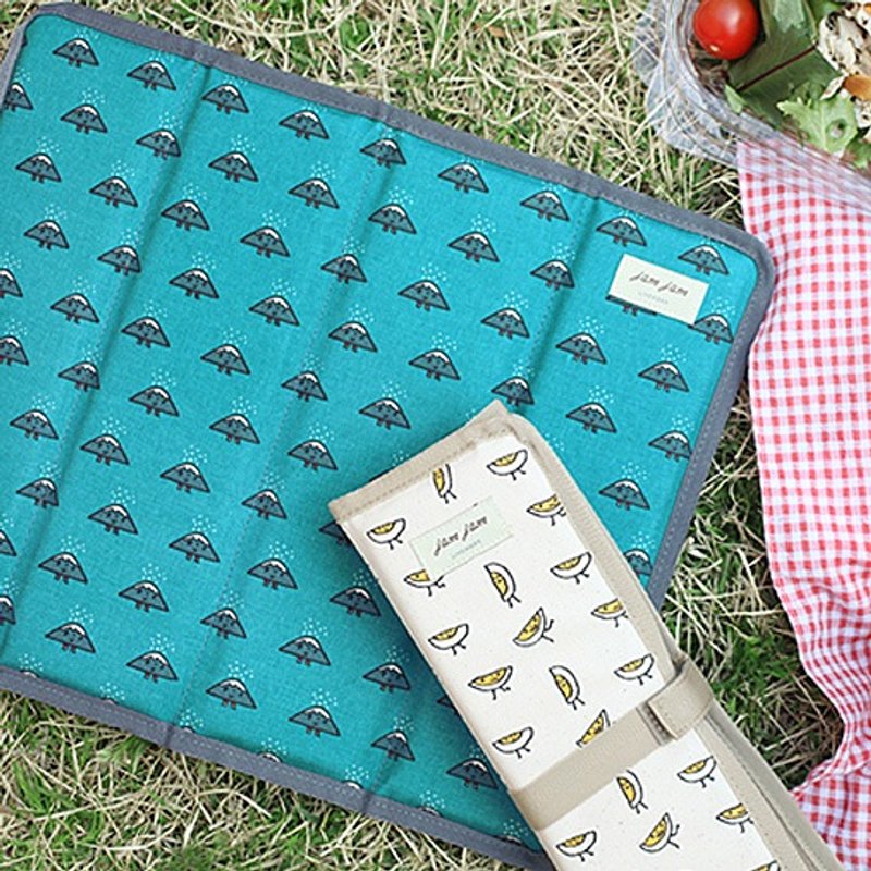 Dessin x Livework-JAM JAM野餐日防水折叠坐垫-大雪山,LWK95080 - 露营用品 - 防水材质 蓝色