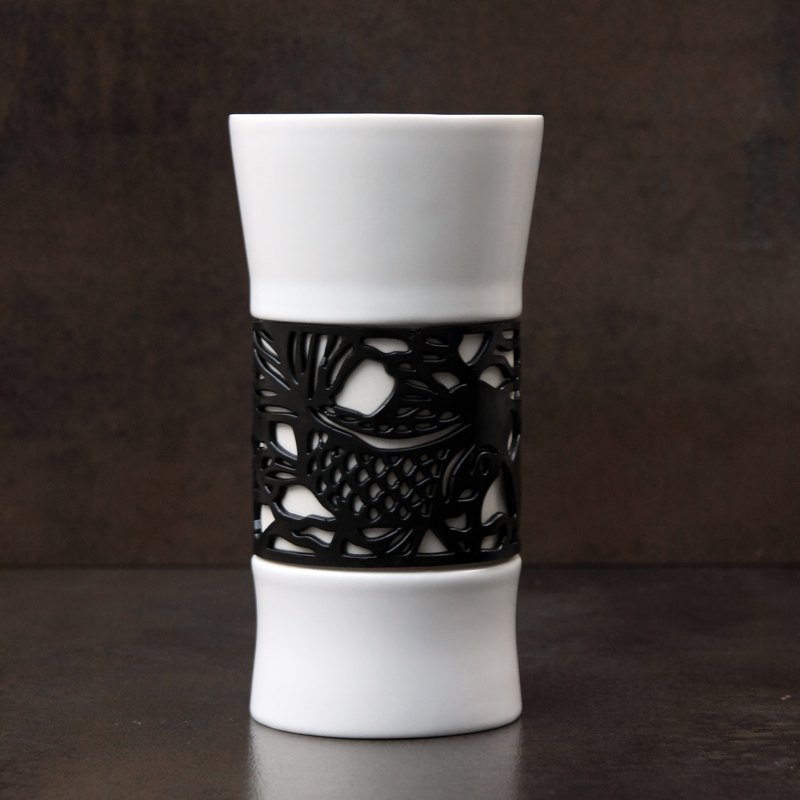 【饮水有鱼 V-FISH】瓷杯 茶杯 简约 饮茶 礼物 - 茶具/茶杯 - 其他材质 黑色