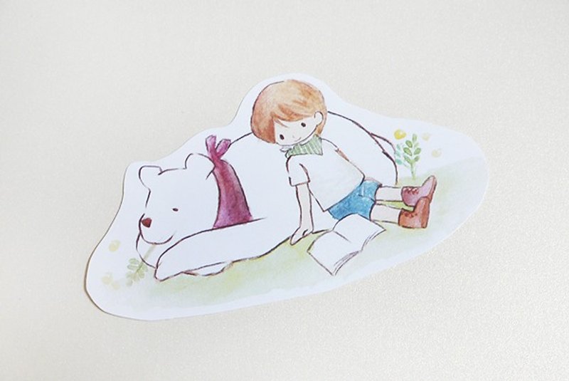 水彩 好朋友相聚 贴纸  熊 - 贴纸 - 纸 