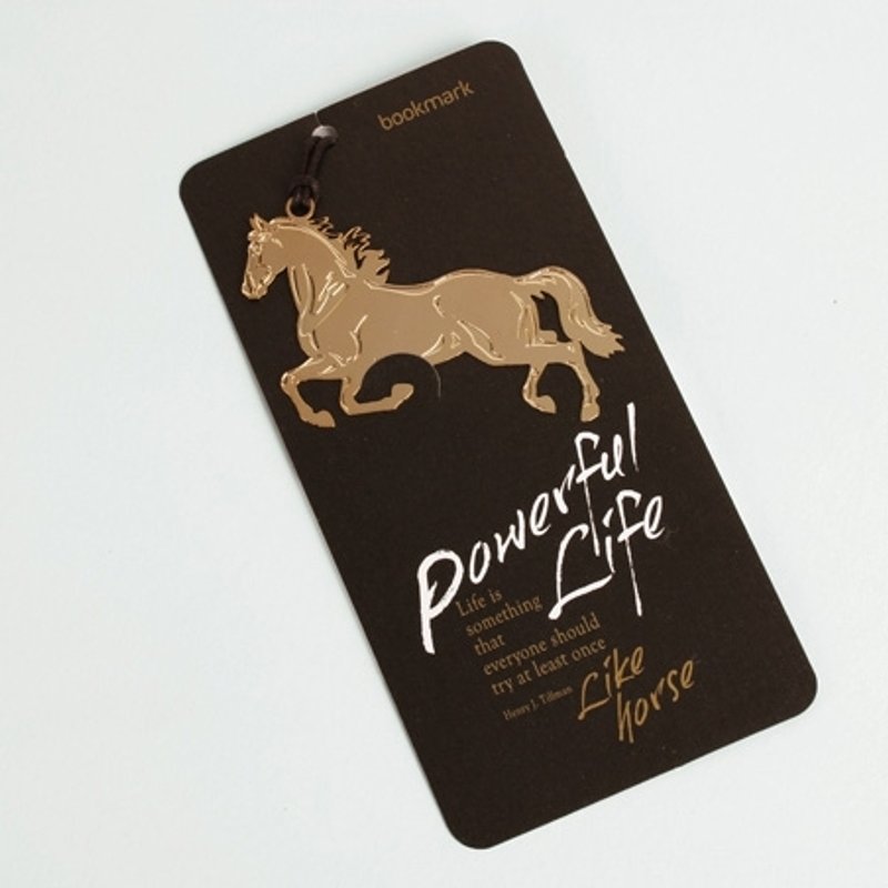 Dessin x Bookfriends-18K金金马书签-马到成功,BZC21943 - 书签 - 其他金属 金色