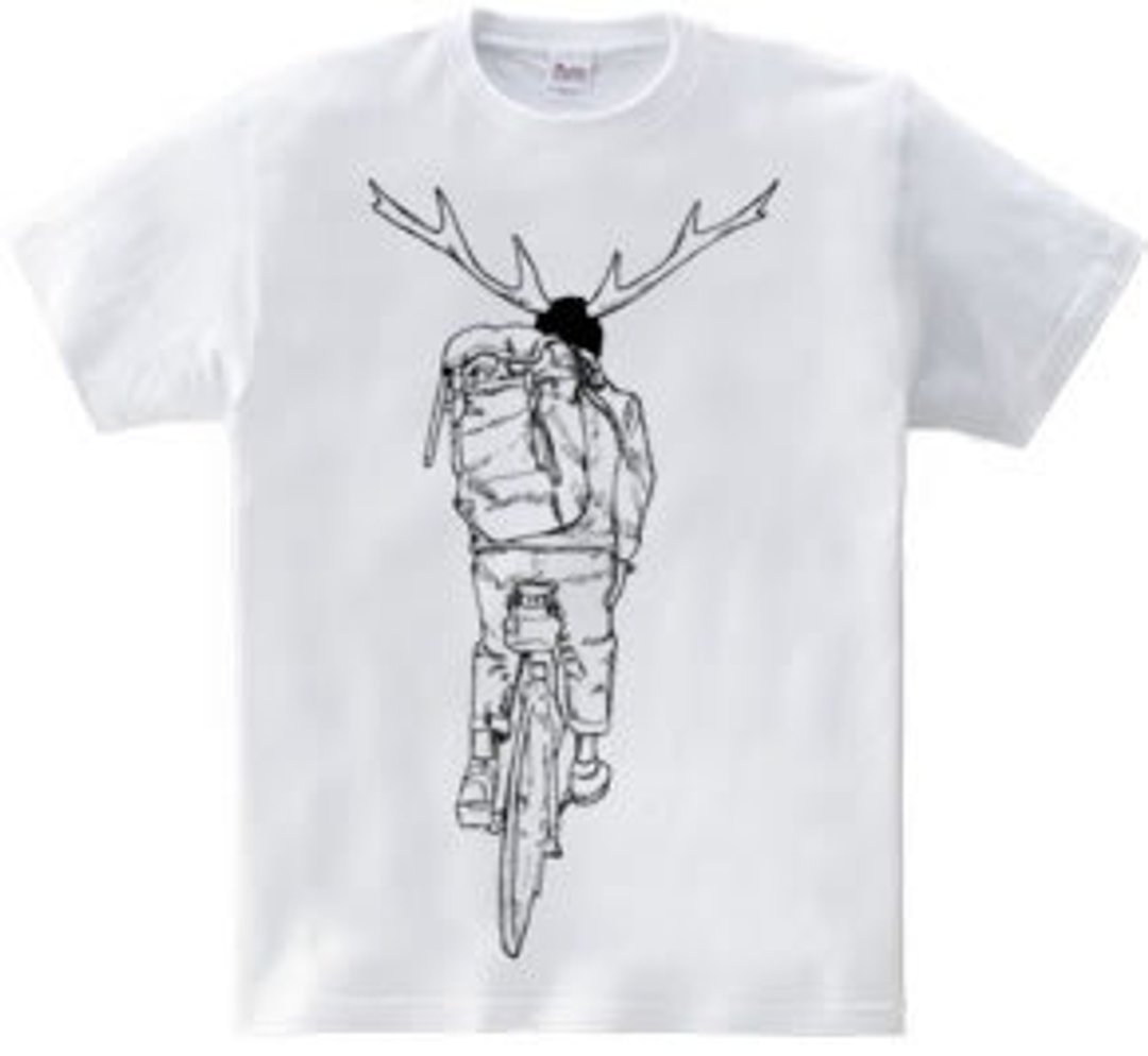 DEER RIDE (t-shirts 5.6oz) - 男装上衣/T 恤 - 其他材质 白色