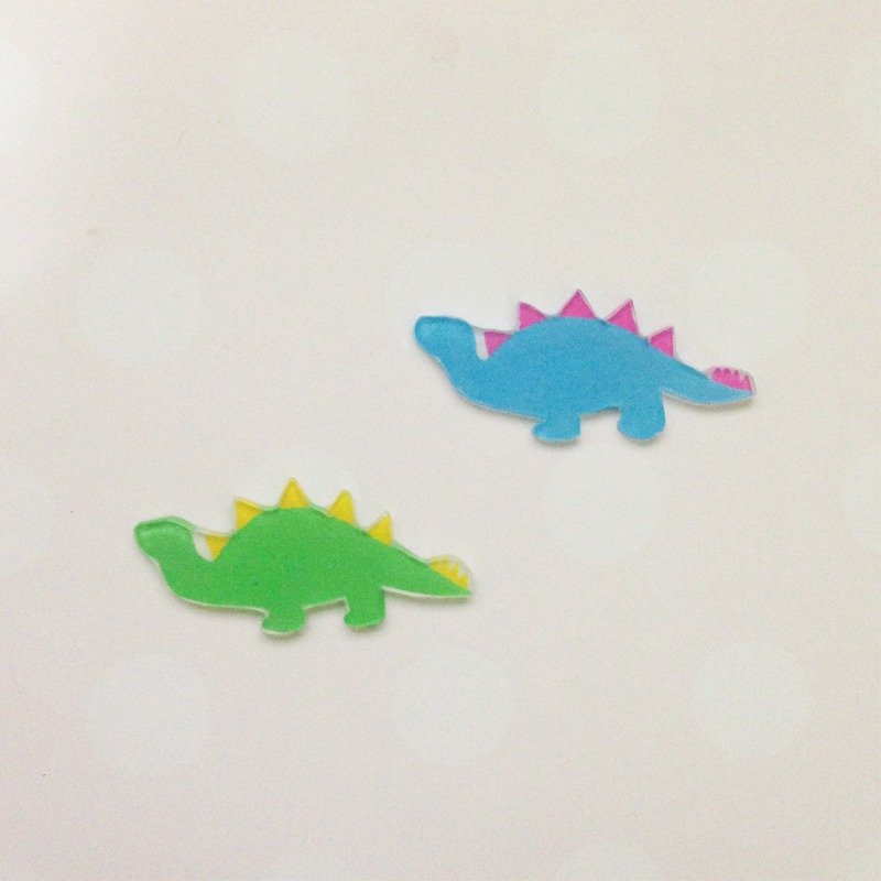 童趣恐龙手作别针 - 胸针 - 塑料 多色