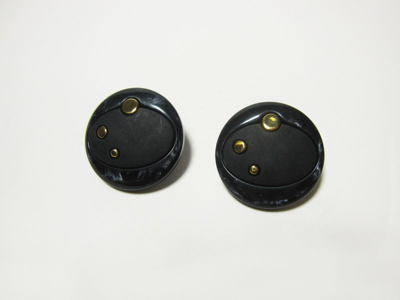 星空 - 耳环/耳夹 - 塑料 黑色