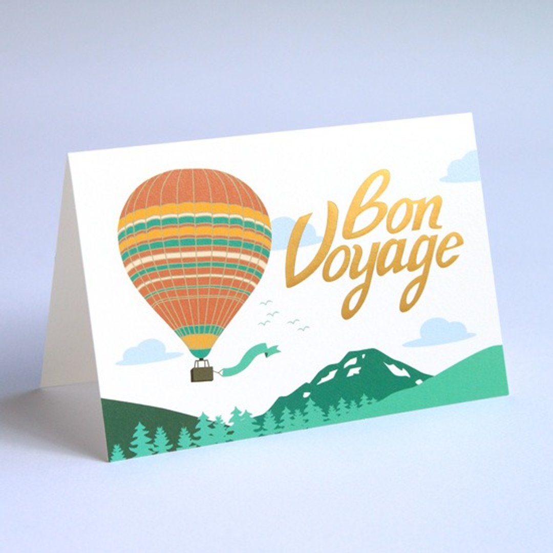 【生日/情人/圣诞/祝福卡片】万用卡 / Bon Voyage - 卡片/明信片 - 纸 多色