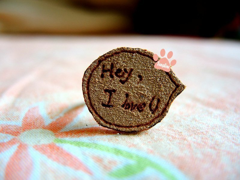 Hey,I love you 拇指尖的告白戒指 - 戒指 - 真皮 咖啡色