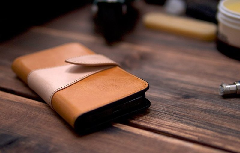 alto iPhone 5S/SE 真皮手机套Foglia 浅棕 皮革 保护套 Leather Case - 手机壳/手机套 - 真皮 咖啡色