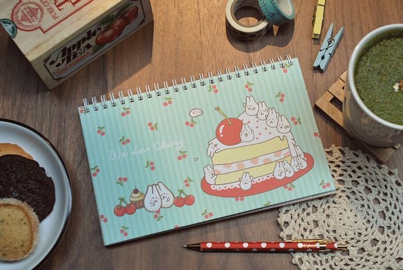 Dimanche X Mori Shu 周记本 - We Love Cherry - 笔记本/手帐 - 纸 蓝色