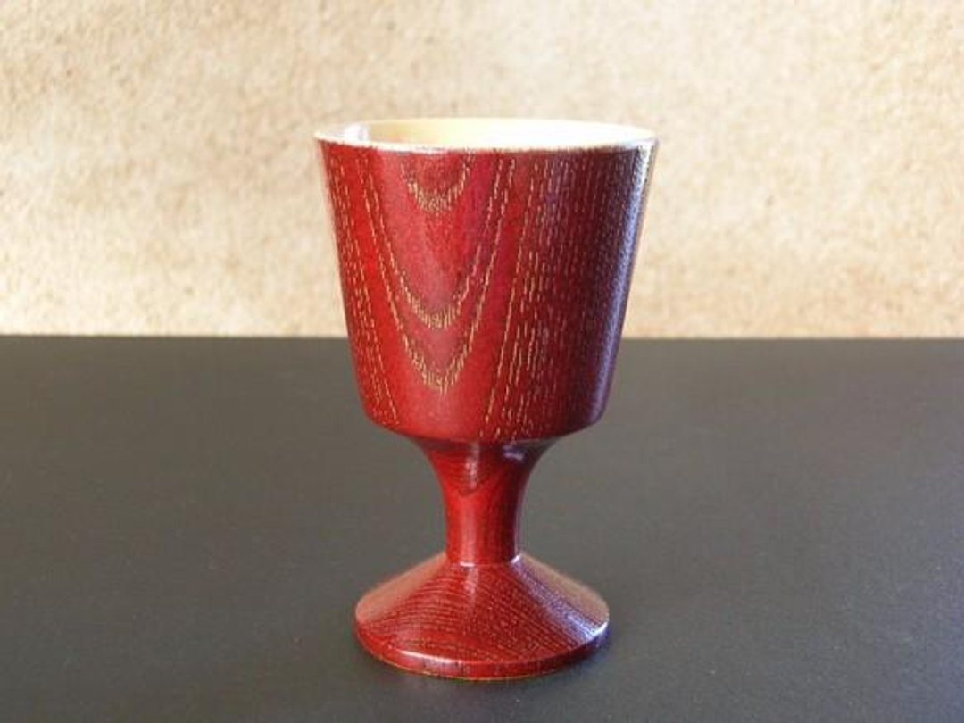 [Christmas gift] 高脚杯／酒红色 - 茶具/茶杯 - 木头 红色