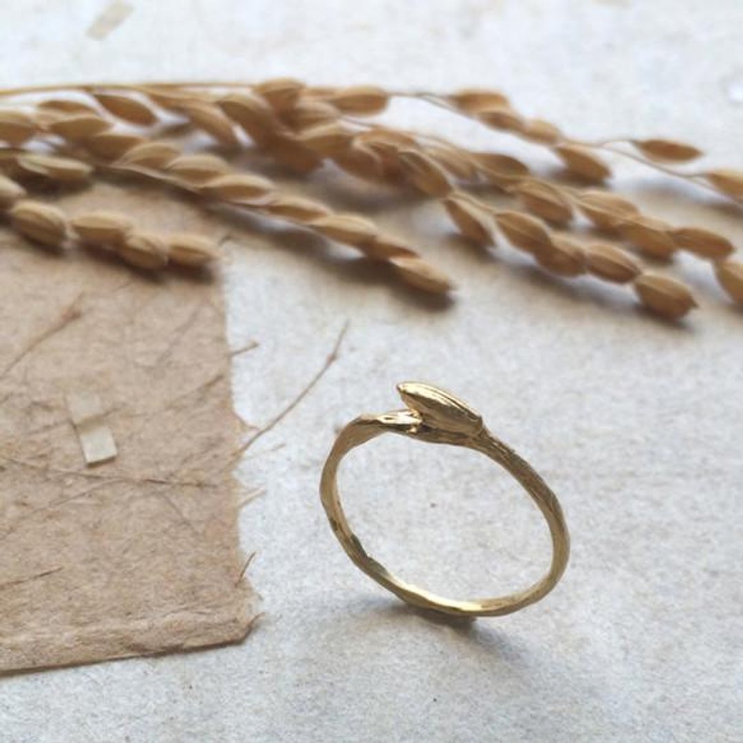 * Grain Series * rice (fir) one grain ring - 戒指 - 其他金属 
