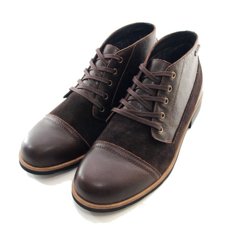 【Dogyball】都会轻式短靴 简约军靴 绝版出清 全世界就这5双 - 男款靴子 - 真皮 咖啡色