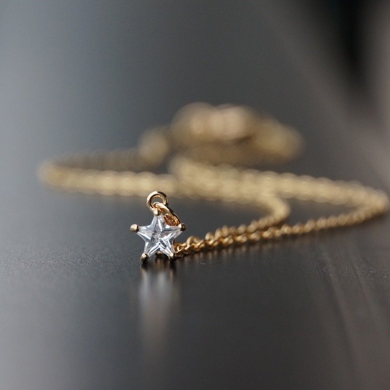 ITS-N102【14KGF・摘下一颗星星送给妳】星星吊坠14KGF项链。 - 项链 - 其他金属 金色