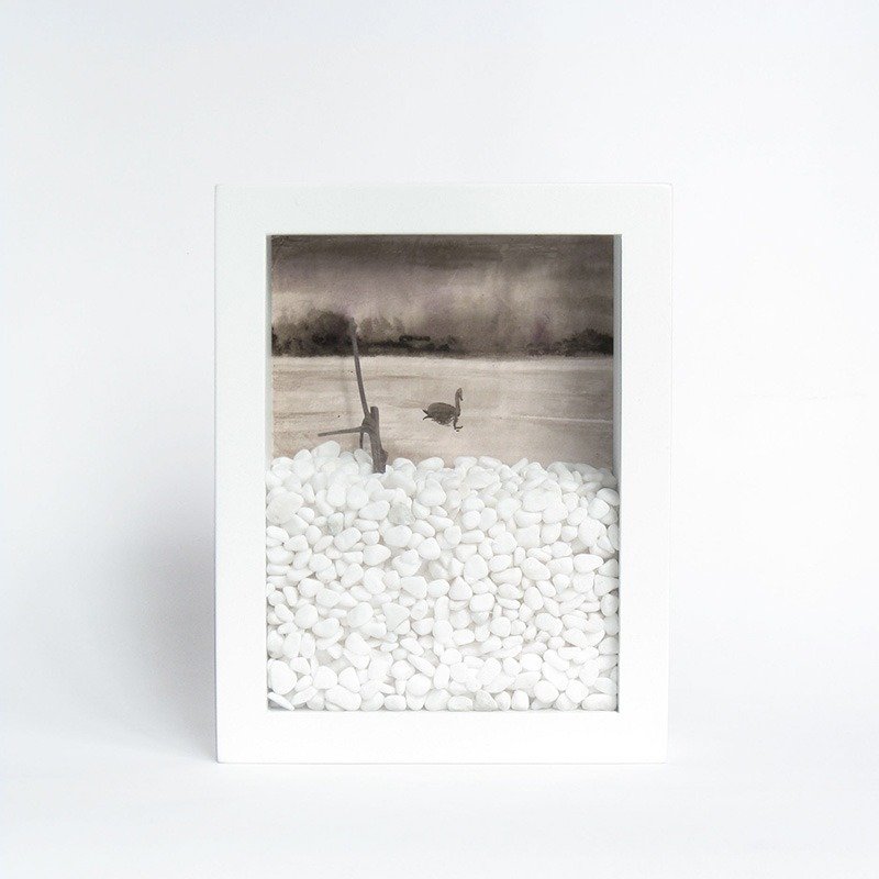 Encounter 相遇 实物复制画 天鹅 含框  - 海报/装饰画/版画 - 纸 金色