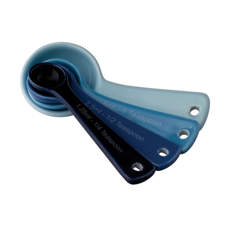 LOVERAMICS＿Tripod 量匙组 - 餐刀/叉/匙组合 - 瓷 蓝色