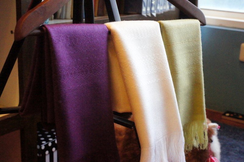 Vista [见闻]，南美洲，浮雕印花印地安手工围巾 - 丝巾 - 其他材质 白色