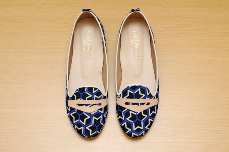 MCNelly 韩国手工平底鞋 Clover - 黑（NG特卖） - 芭蕾鞋/娃娃鞋 - 真皮 蓝色