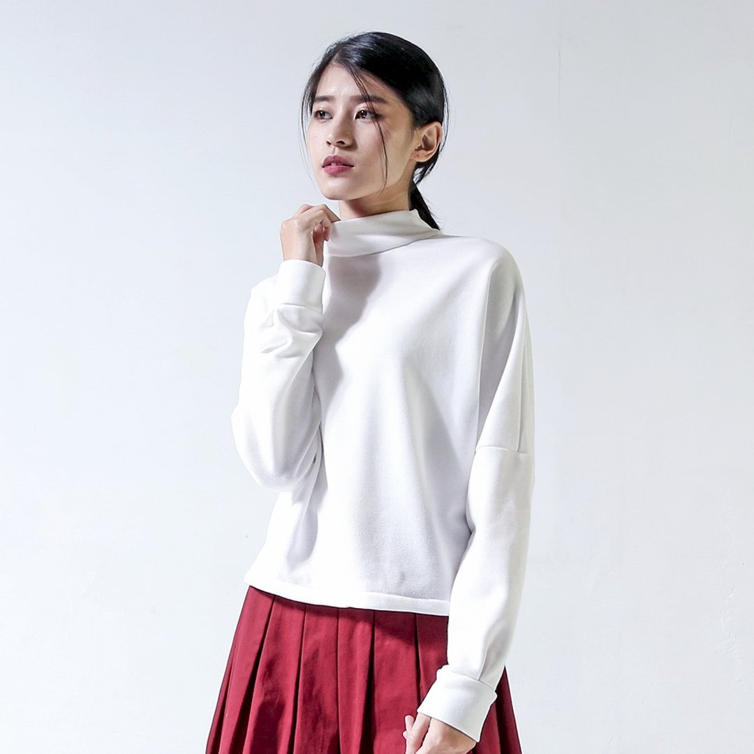 SU:MI said Air 高领空气感上衣_5AF009_白 - 女装上衣 - 棉 白色
