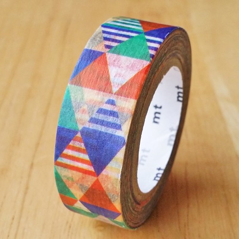 mt 和纸胶带 Deco【三角几何-蓝 (MT01D290)】 - 纸胶带 - 纸 多色