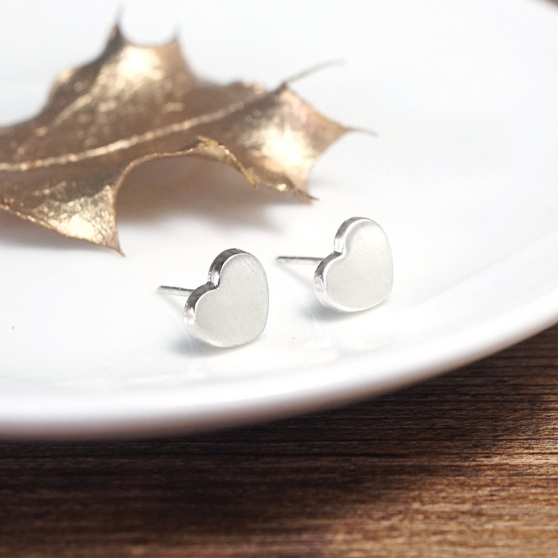 爱心糖霜 925纯银耳环 - 耳环/耳夹 - 纯银 银色