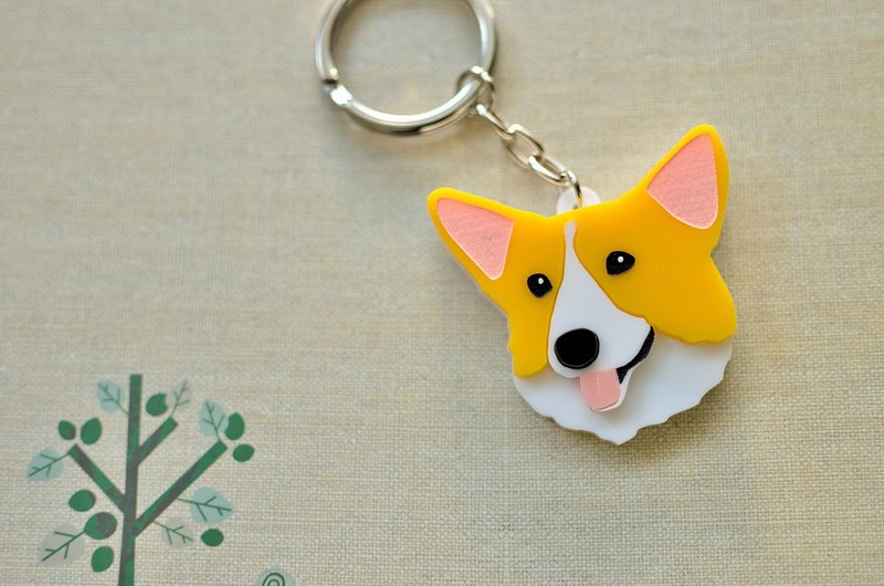 BU-关于人们的好朋友-狗儿钥匙圈 - 钥匙链/钥匙包 - 压克力 黑色