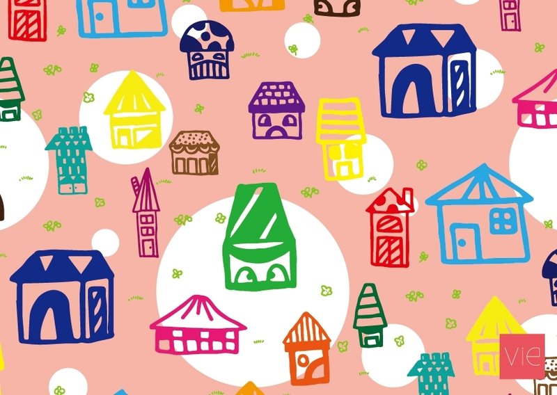 【明信片】HOME sweet HOME - 卡片/明信片 - 纸 粉红色