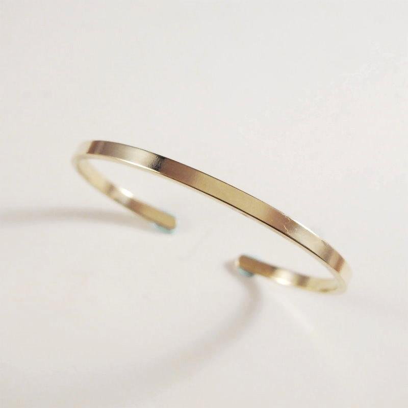 【MUCHU沐橘】简约。黄铜手环(3mm) SB010 - 手链/手环 - 其他金属 黄色