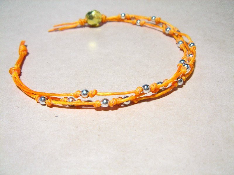 交错．饱满黄 x 银珠．手环 - 手链/手环 - 其他材质 