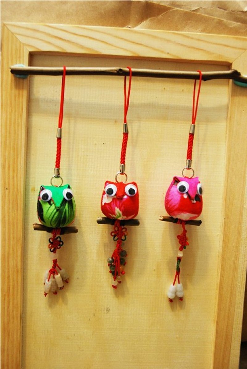 猫头鹰吉祥吊饰-不挑款 - 吊饰 - 其他材质 多色