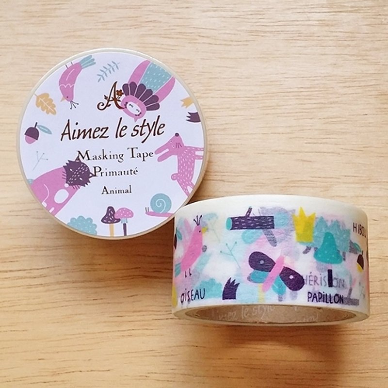 Aimez le style 28mm和纸胶带 (03423 可爱动物) - 纸胶带 - 纸 多色