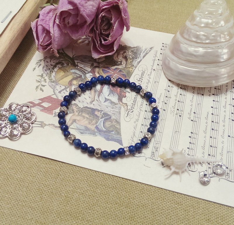 青金、车轮白钻、古银饰 ✄ 手链 手环 - 手链/手环 - 其他材质 蓝色