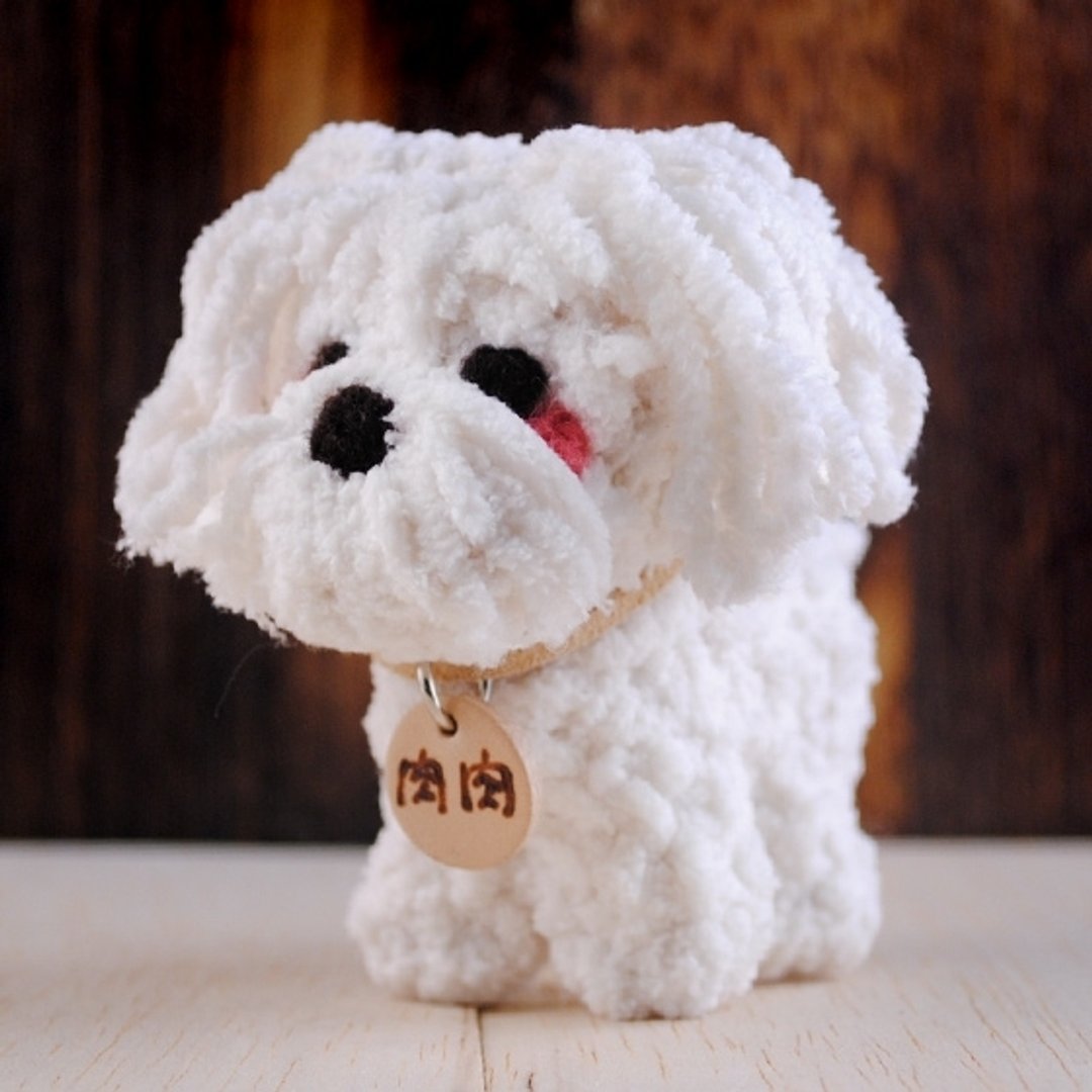 10cm 宠物分身【feiwa霏娃手作】 长毛马尔济斯犬 宠物公仔 (欢迎订做你的狗) - 其他 - 其他材质 白色