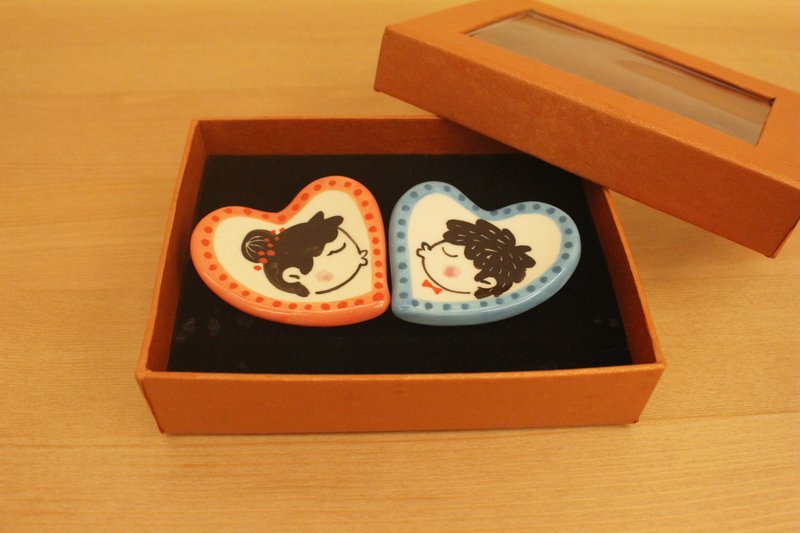 kiss me情人筷架组♡ - 餐垫/桌巾 - 其他材质 多色