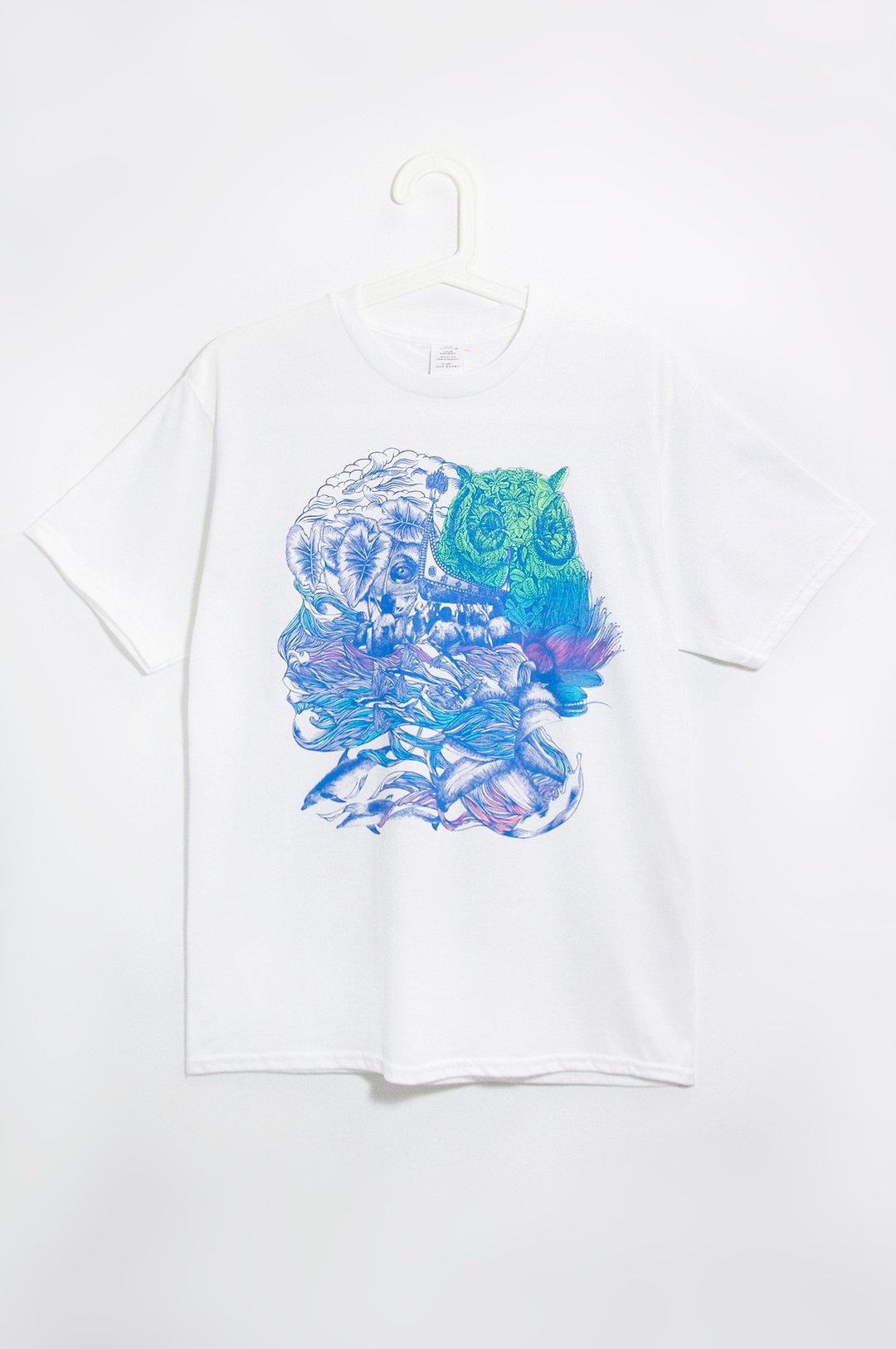 七夕情人节男装合身纯棉插画Tee / T-shirt - 到兰屿，旅行 ! ( 白色 ) - 男装上衣/T 恤 - 其他材质 白色