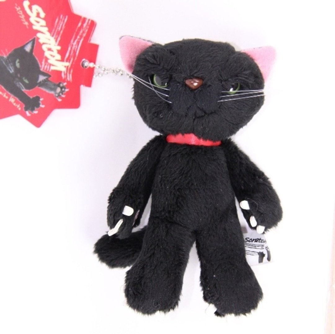 SCRATCH ,日本抓抓猫绒毛玩偶吊饰_黑(13cm) PP (SC1309203) - 其他 - 其他材质 黑色