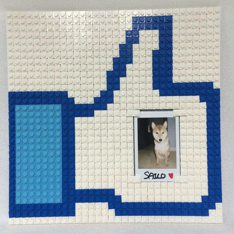 "LIKE" 积木玩具马赛克相架(尺寸: 26cm x 26cm) - 摆饰 - 塑料 