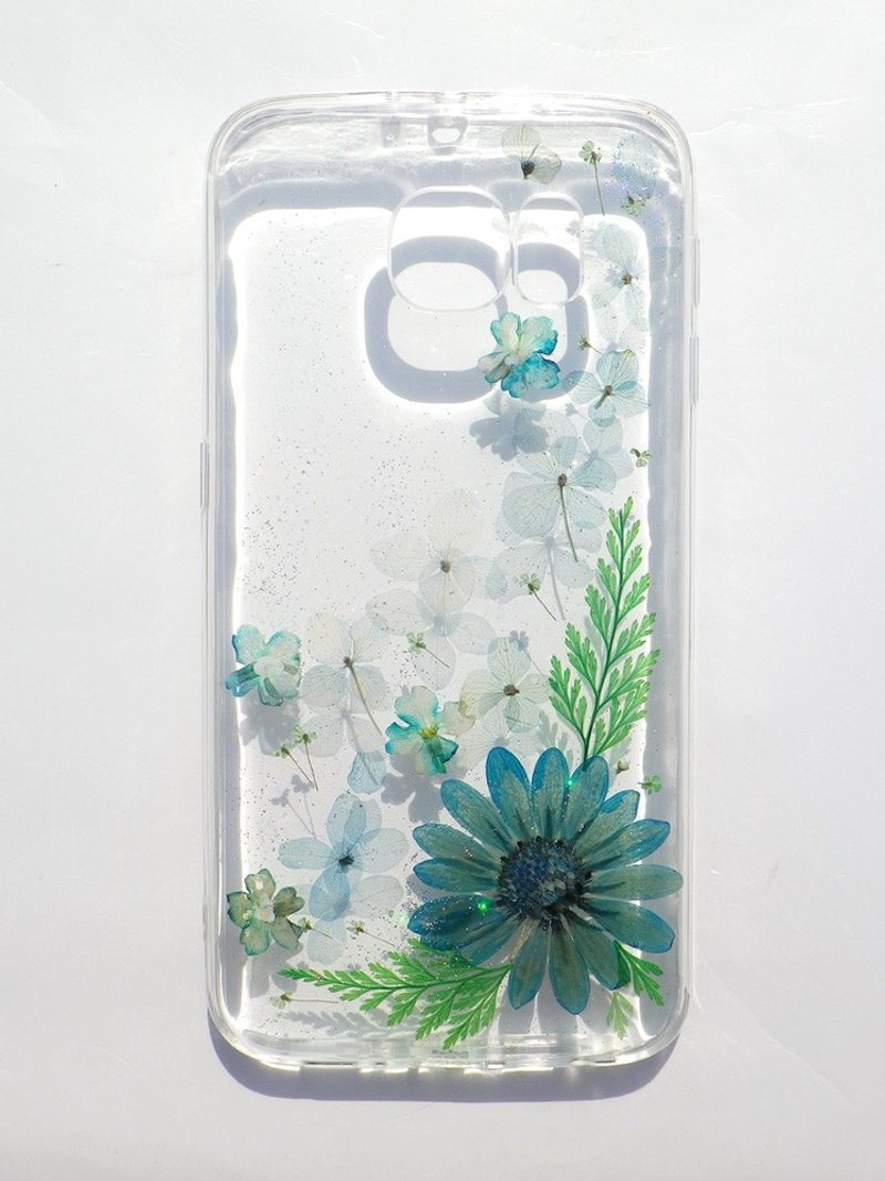 Anny's workshop手作押花手机保护壳，适用于Samsung Galaxy S6，蓝色Blue - 手机壳/手机套 - 塑料 