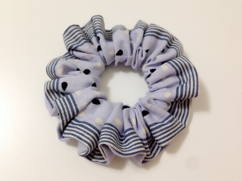 粉紫雨滴大肠发圈 - 发饰 - 其他材质 蓝色