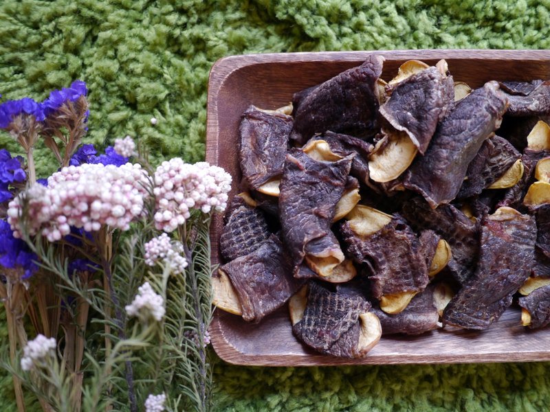 三毛烘培坊 天然宠物肉干-苹果牛肉干 80克 - 零食/点心 - 新鲜食材 
