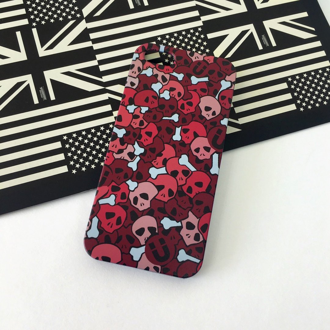 香港原创设计 型格红色骷髅骨图案 iPhone X,  iPhone 8,  iPhone 8 Plus,  iPhone 7, iPhone 7 Plus, iphone 6/6S , iphone 6/6S PLUS, Samsung Galaxy Note 7 透明手机壳 - 手机壳/手机套 - 塑料 红色