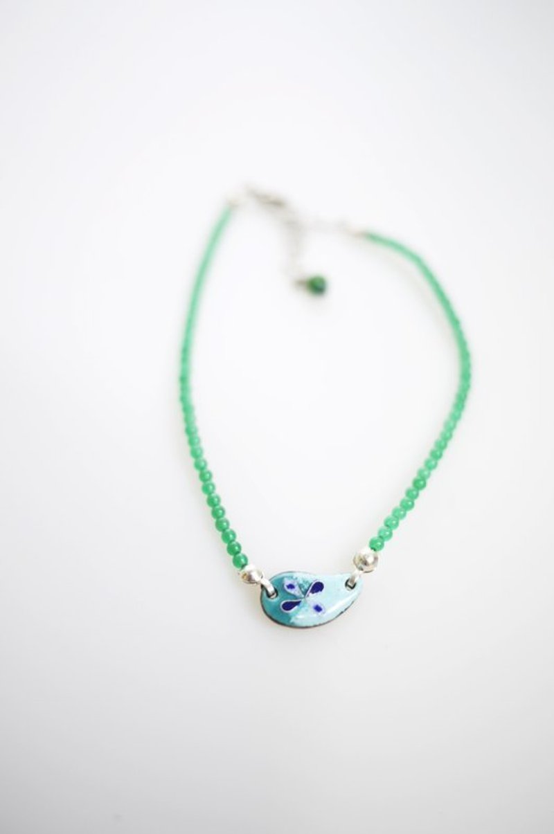 Drop of Tears彩色眼泪珐琅脚链(绿系) - 手链/手环 - 其他金属 绿色