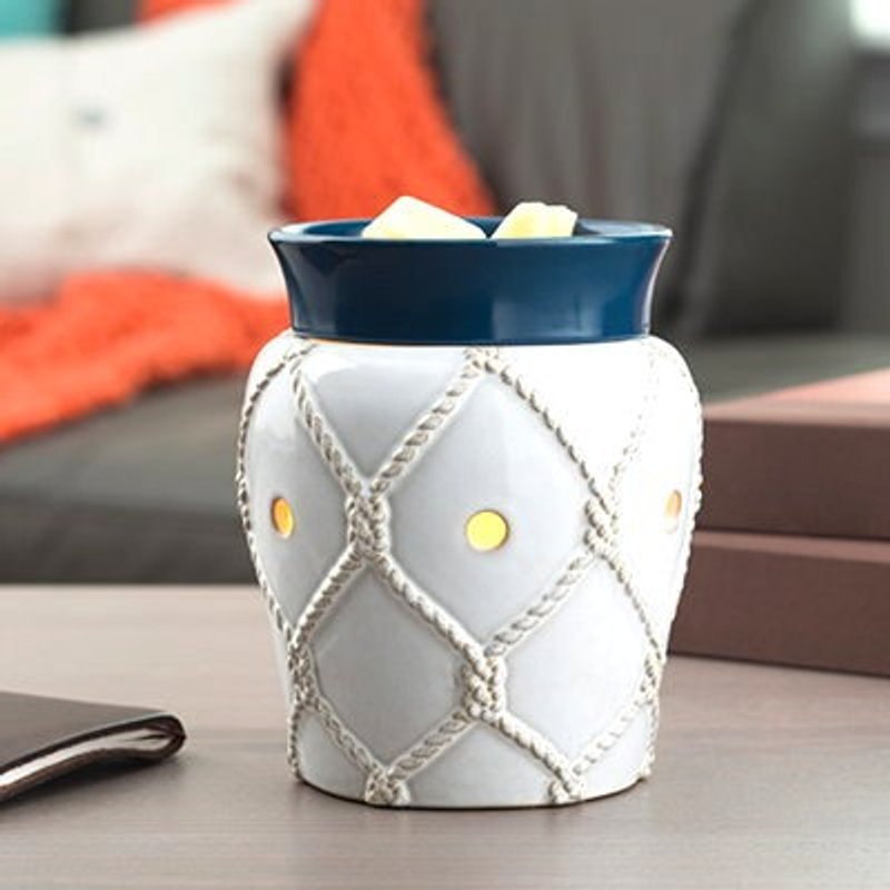 【VIVAWANG】薰香溶蜡暖台 (海洋风),安全、无烟、无焰,释放香气 - 蜡烛/烛台 - 其他材质 白色