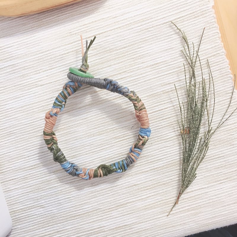 Floral Loop 乱花 手工蚕丝蜡绳 幸运手环 - 手链/手环 - 防水材质 多色