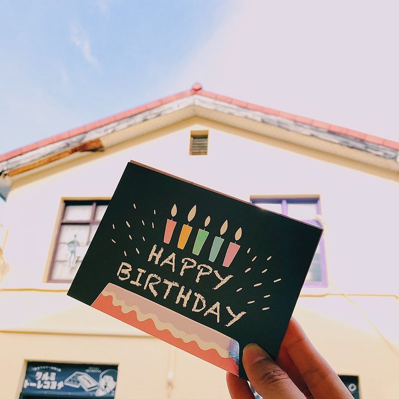 明信片-Birthday Cake-银箔卡 - 卡片/明信片 - 纸 多色