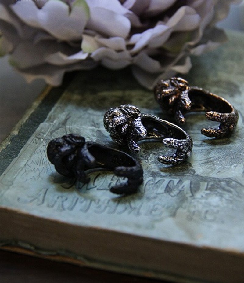 小贵宾戒指 - 戒指 - 其他金属 黑色