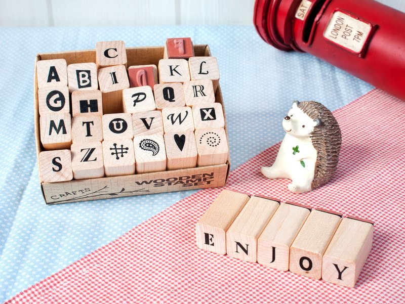 英文字母印章组-10 - 印章/印台 - 木头 