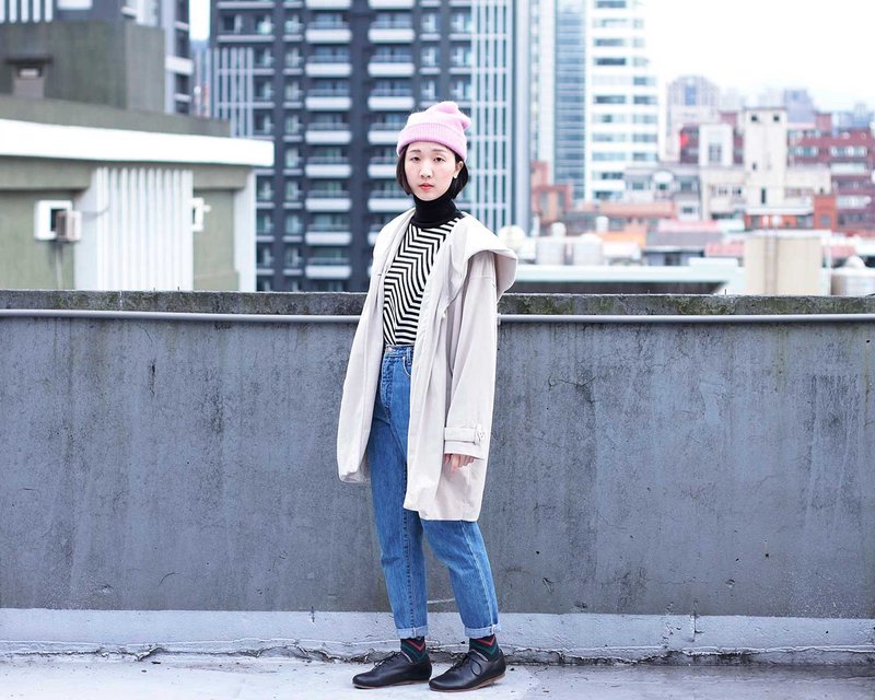 毛呢大衣--米白色连帽【c15010801】 - 女装休闲/机能外套 - 其他材质 多色