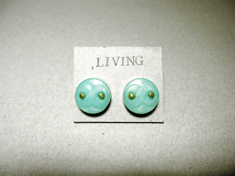 蓝色无限蓝＿耳环〔针〕 - 耳环/耳夹 - 塑料 蓝色