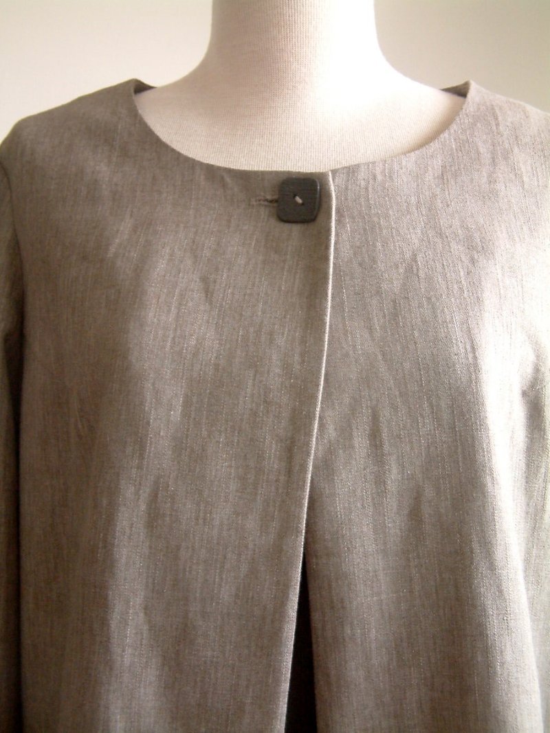 精致系列-简单风外套 - 女装休闲/机能外套 - 棉．麻 绿色