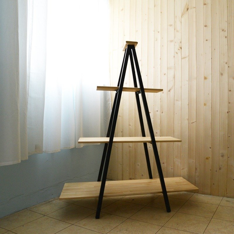 复古风轻工业三层展示架/收纳架/屏风/书架 - 其他家具 - 木头 黑色