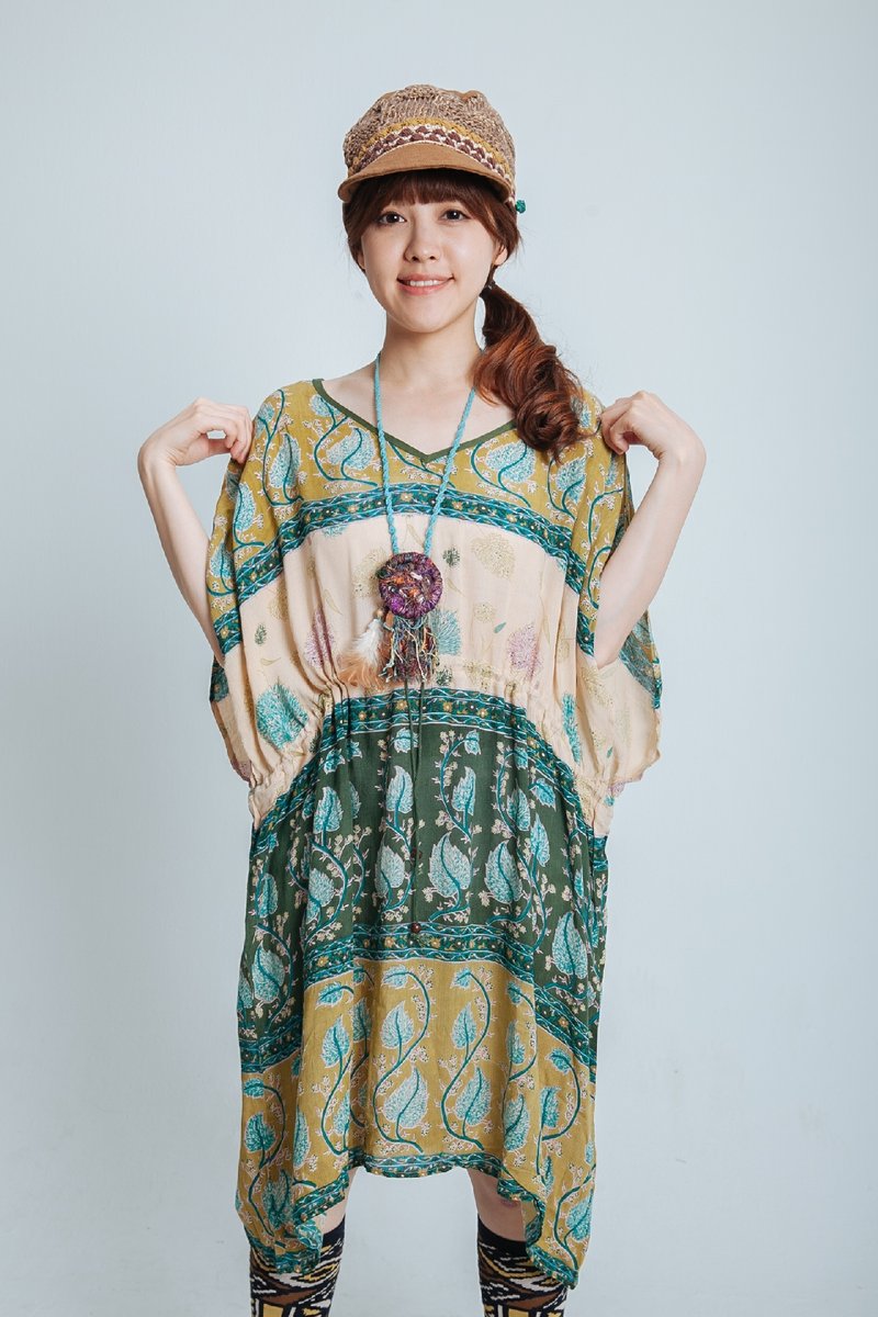 ☼saibaba ethnique // 春之森林长版上衣☼(预购中) - 女装上衣 - 其他材质 绿色