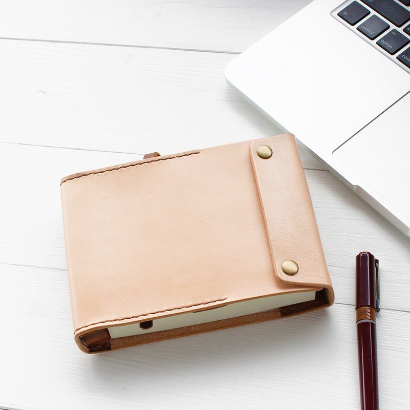 Crafted 无印良品便条纸笔记本∣原色植鞣牛皮革∣多色 - 笔记本/手帐 - 真皮 咖啡色